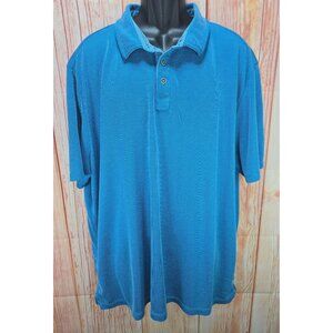 Tommy Bahama Mens Blue Polo XXXL Tencel/Polyester Blend